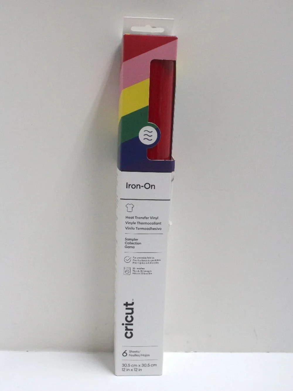 Cricut Iron On Heat Transfer Vinyl Rainbow Sampler Collection - 6 Sheets - NEW